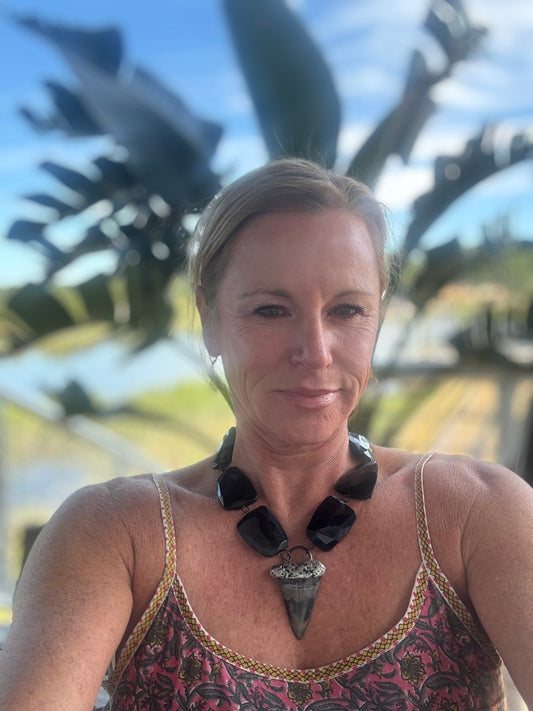 Black Crystal Megladon Necklace