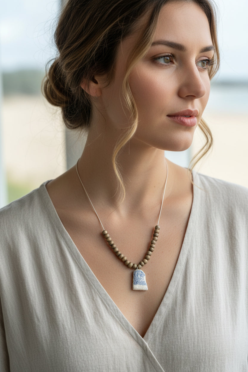 Granny Ruby China and Pewter Necklace – designdelaine.com