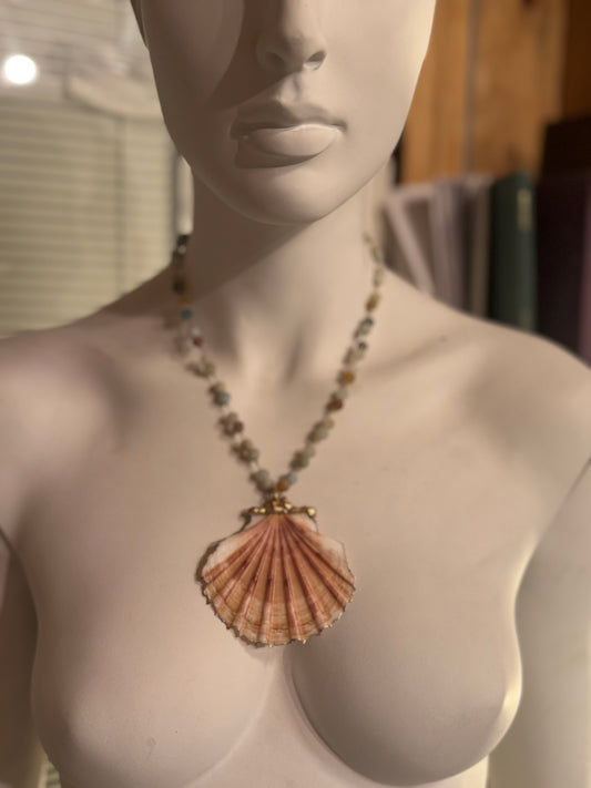 Coastal Shell Necklace - Soldered Calm Shell with 18k Gold Plating