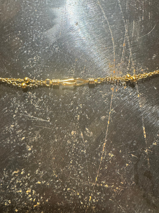 Megladon White Frosted Glass Necklace