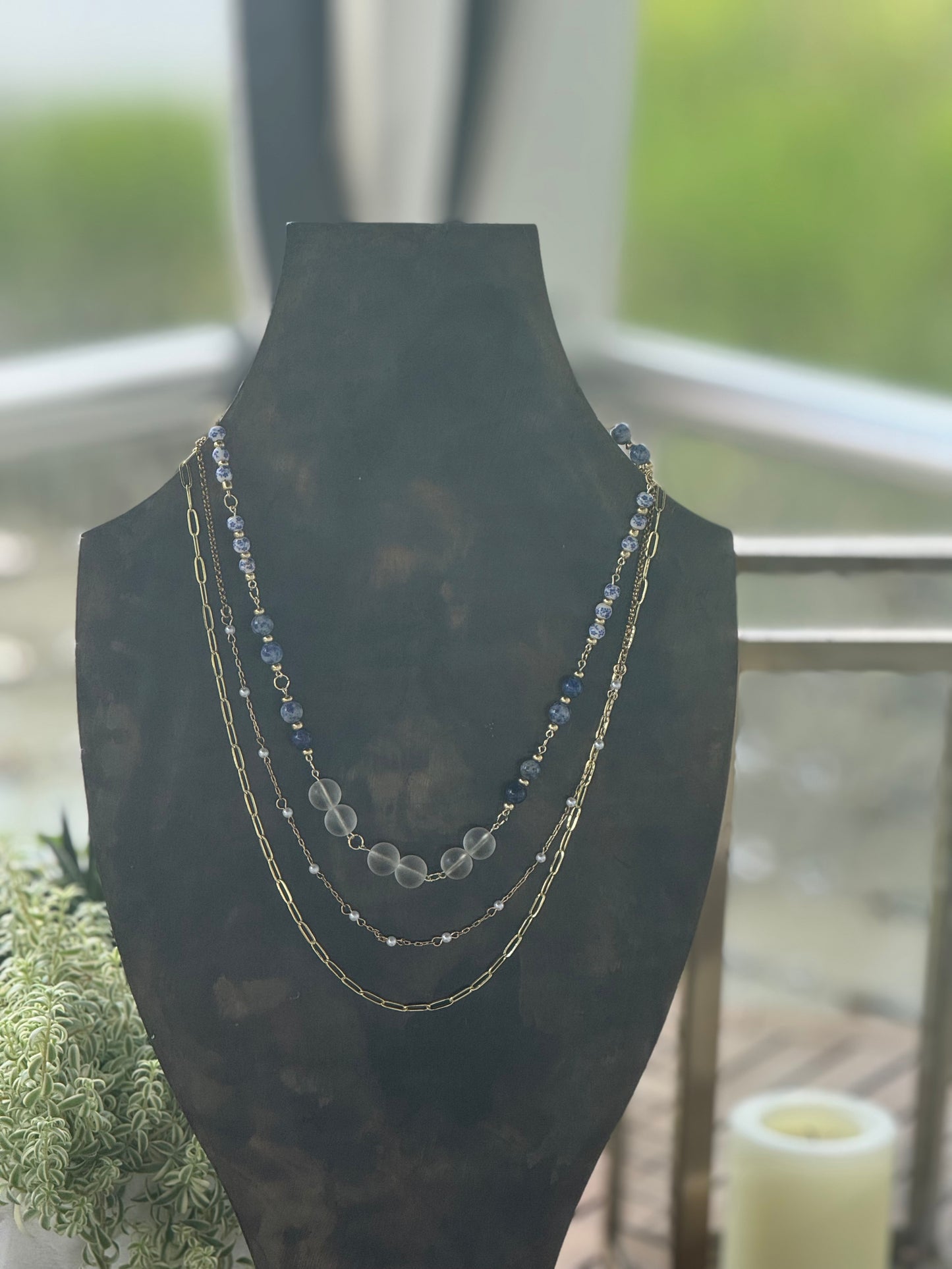 Coastal 3 layered Sky Necklace