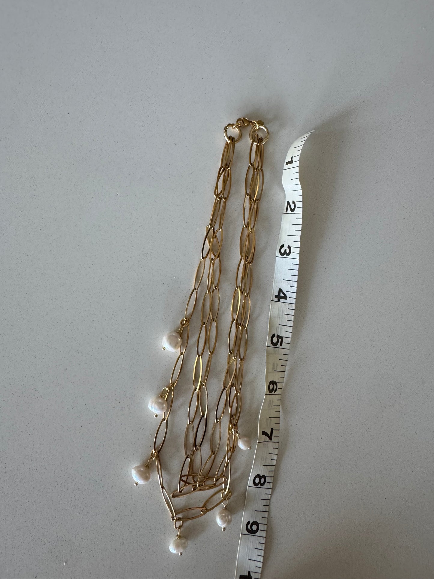 The Gold Cascading Pearl Necklace