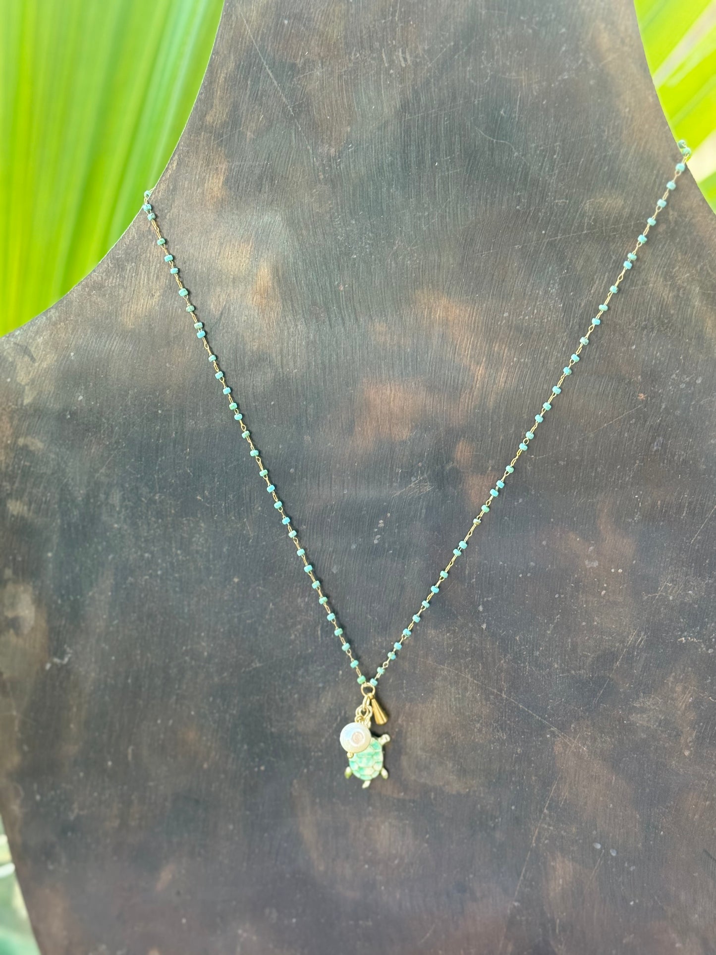 Aqua Turtle Necklace