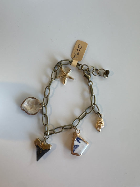The Sissy James Bracelet- 2:32 Bronze, Beach,Shells, Fossil