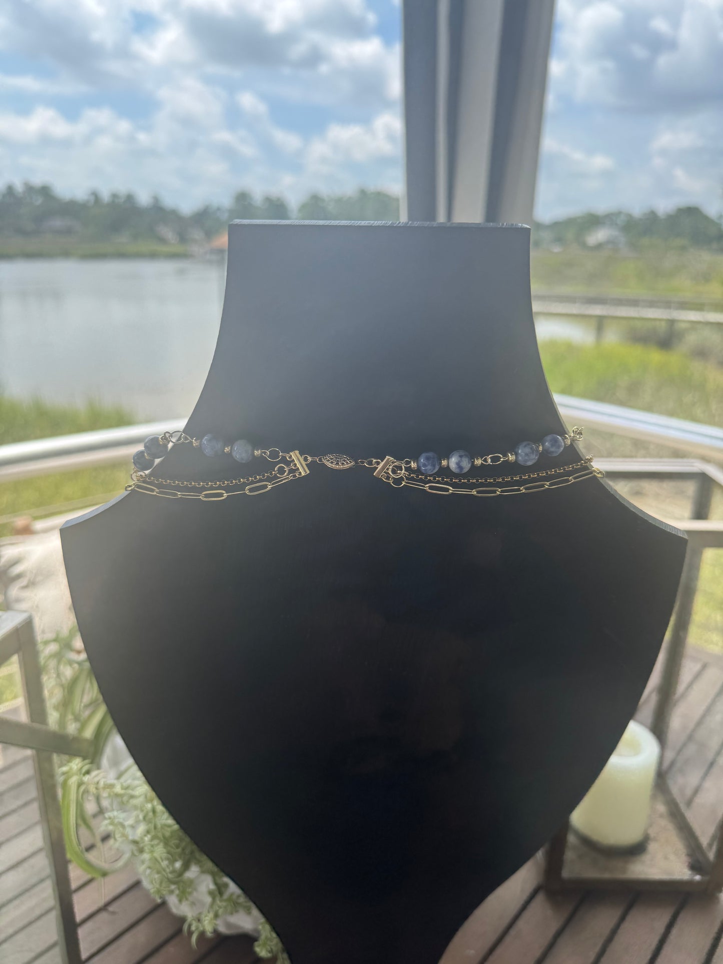 Coastal 3 layered Sky Necklace