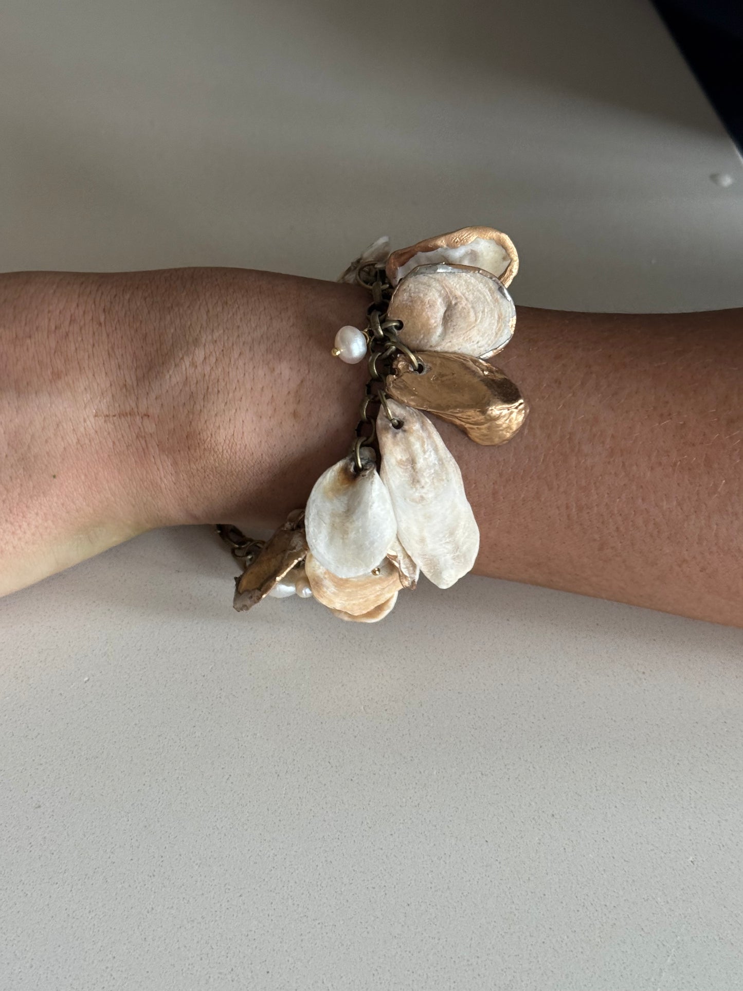 The Carolina Bracelet-2:43 Oysters, Pearls and Bronze