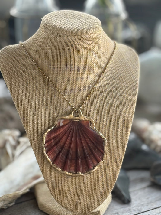 Red Fan Necklace