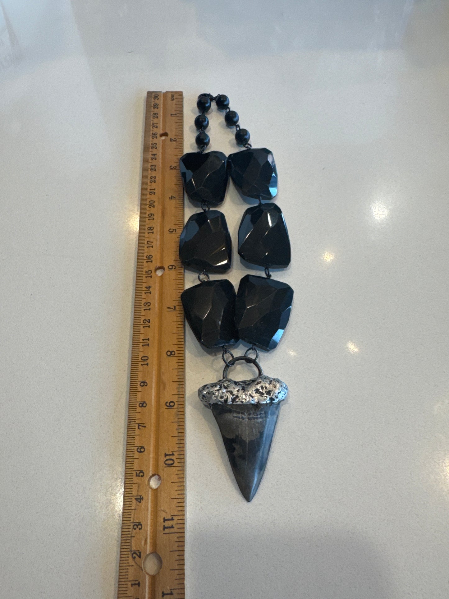 Black Crystal Megladon Necklace