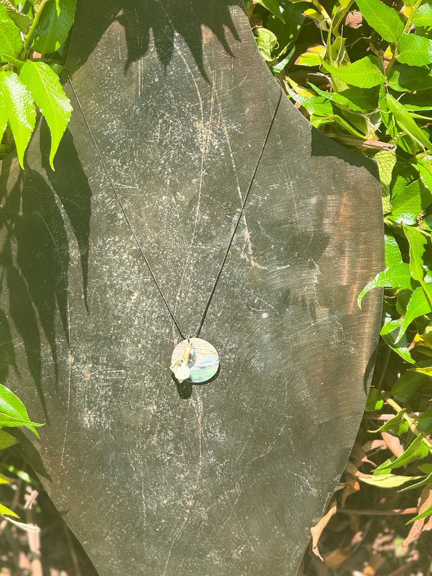 The Birdie Necklace- 2:44 Mother of Pearl & Conch