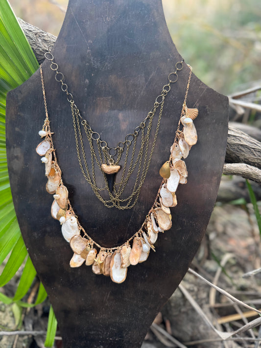 Georgia Prehistoric Mako Waterfall Necklace