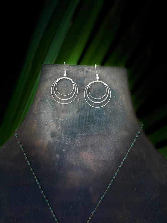 Three Circle Earring Silver