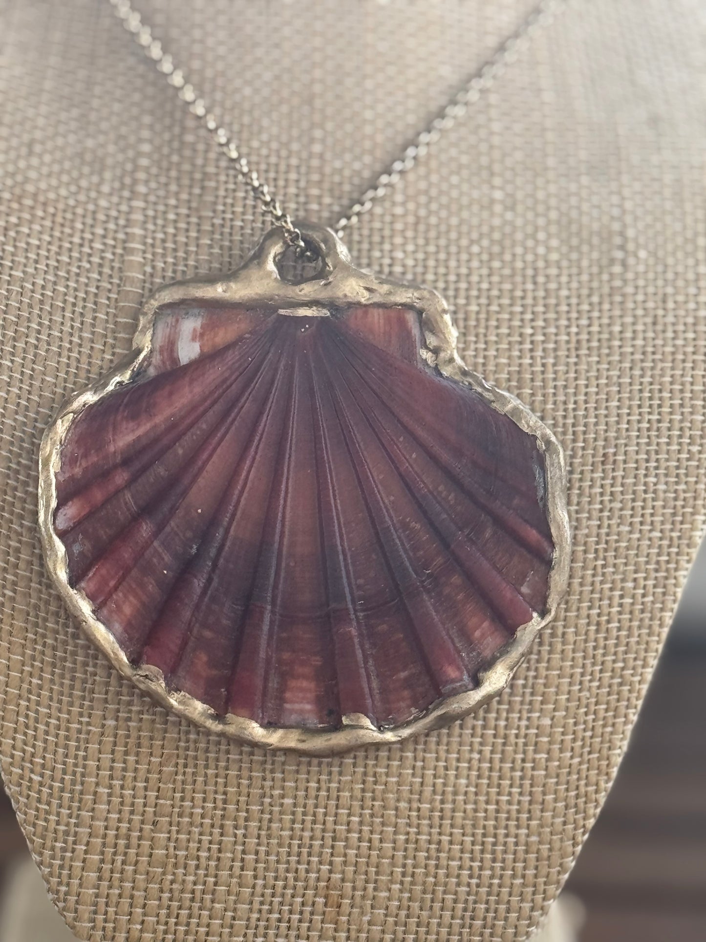 Red Fan Necklace