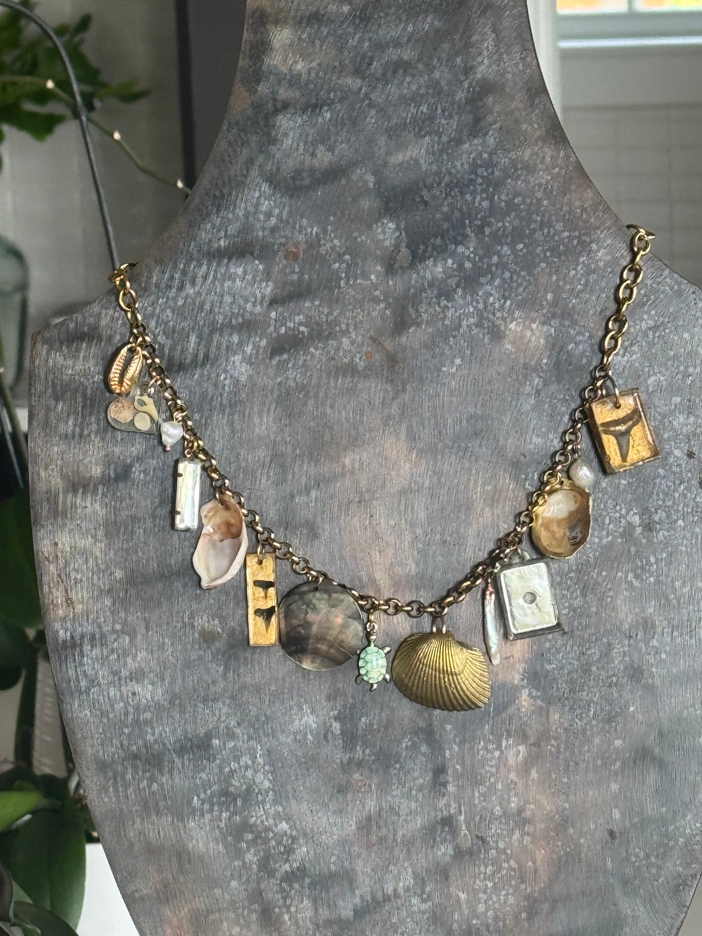 Coastal Treasures and Metals Necklace